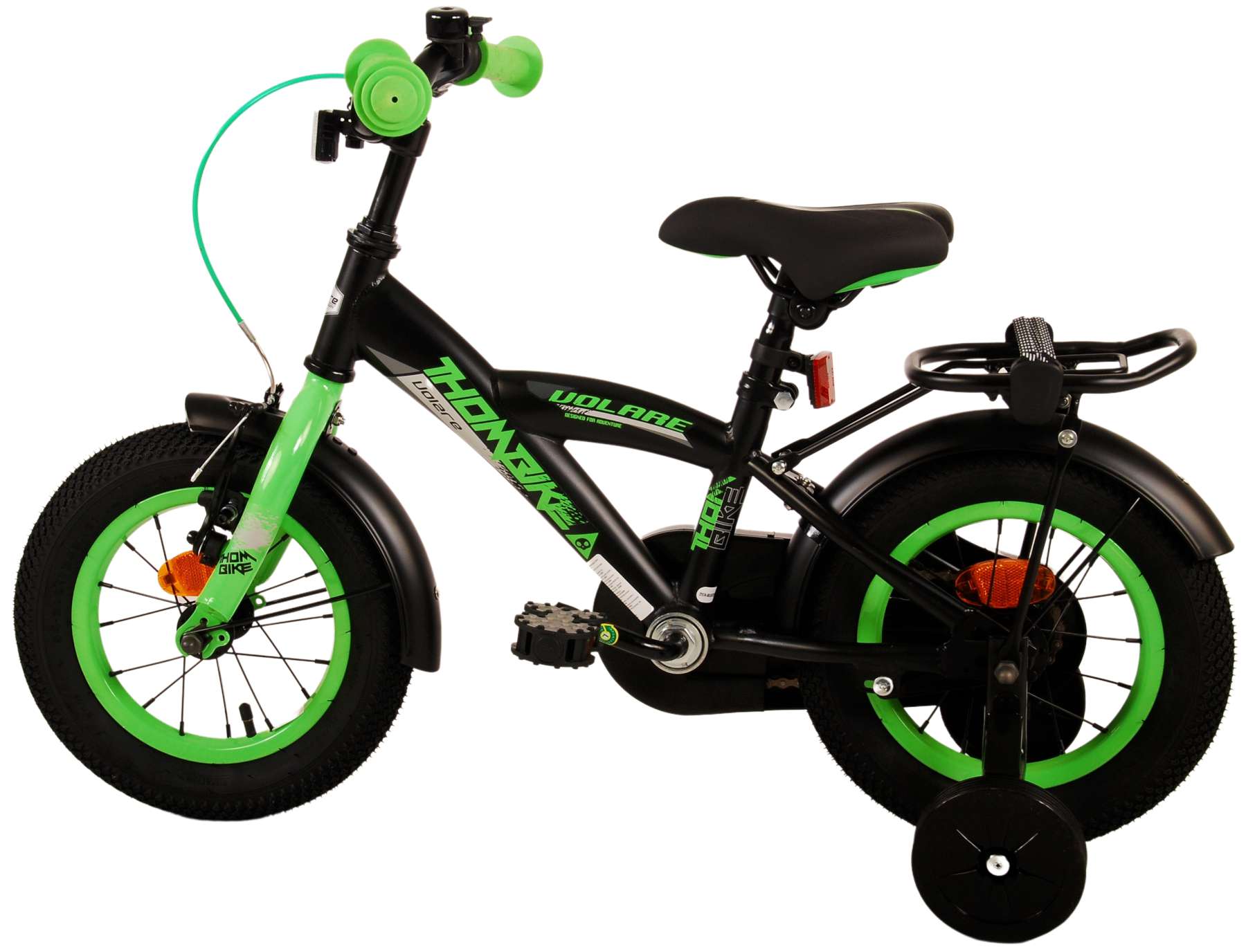 Kinderfahrrad Thombike für Jungen 12 Zoll Kinderrad in Grün Fahrrad