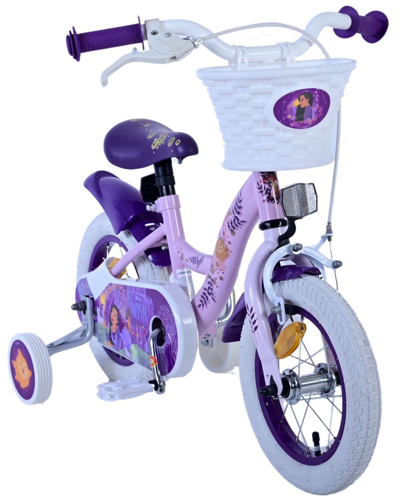 Kinderfahrrad Disney Wish Fahrrad für Mädchen 12 Zoll Lila Kinderrad