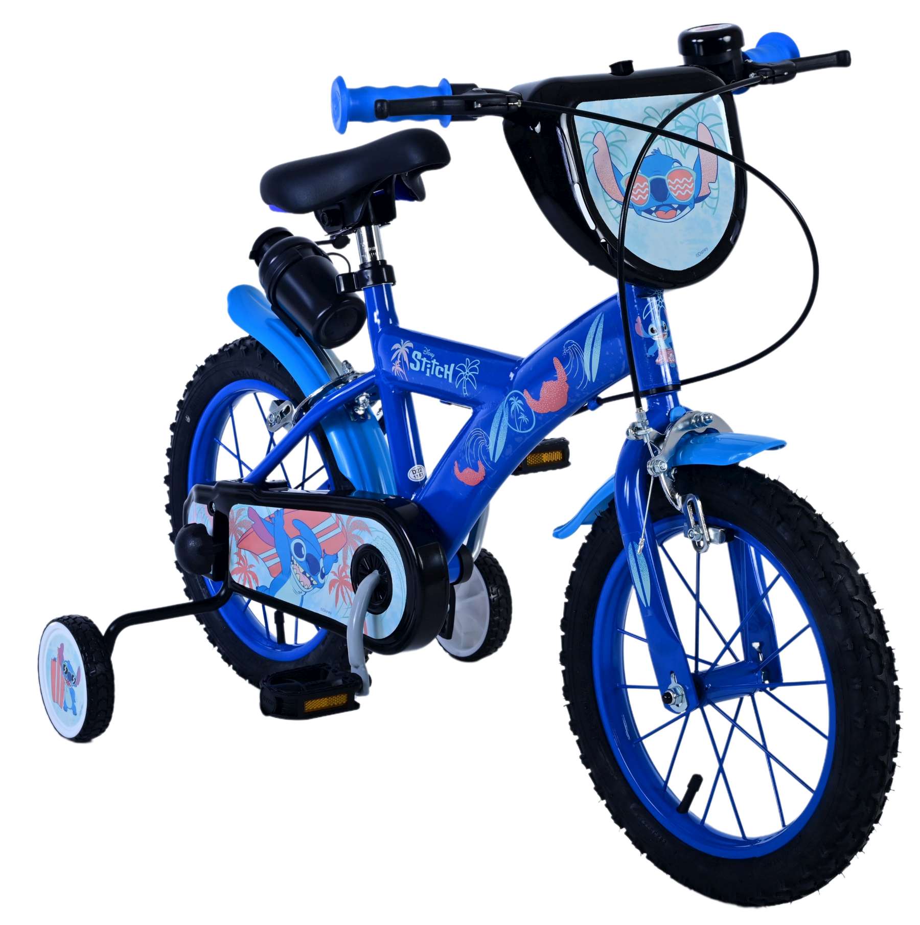 Kinderfahrrad Disney Stitch für Jungen Fahrrad 14 Zoll Kinderrad Blau