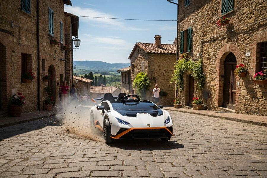 ES-Toys Elektro Kinderauto „Lamborghini Huracan STO Drift“ – lizenziert – 24V Akku, 2 Motoren- 2,4Ghz Fernsteuerung, MP3, Ledersitz+EVA – Grau ES-Toys Elektro Kinderauto „Lamborghini Huracan STO Drift“ – lizenziert – 24V Akku, 2 Motoren- 2,4Ghz Fernsteuerung, MP3, Ledersitz+EVA – Grau