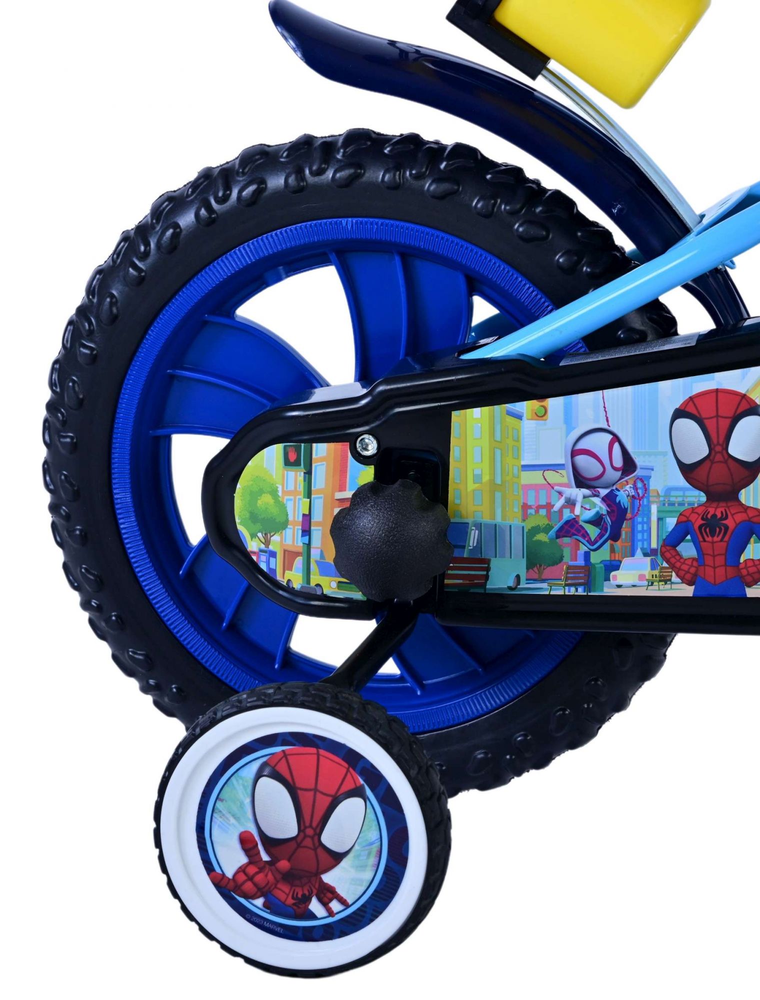 Kinderfahrrad Spidey für Jungen 12 Zoll Kinderrad in Blau Fahrrad