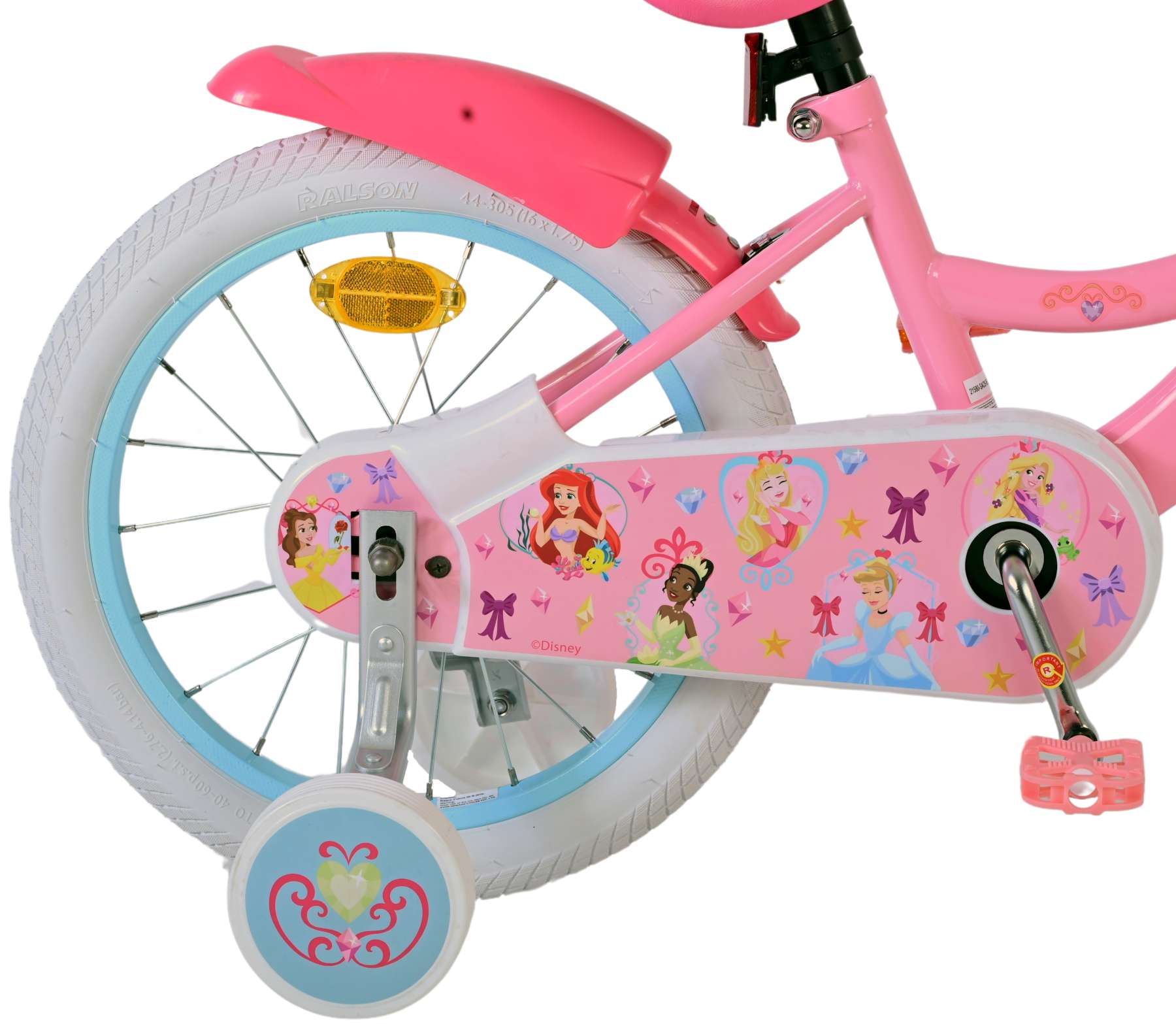 Kinderfahrrad Disney Princess Mädchen Fahrrad 16 Zoll Rosa Kinderrad