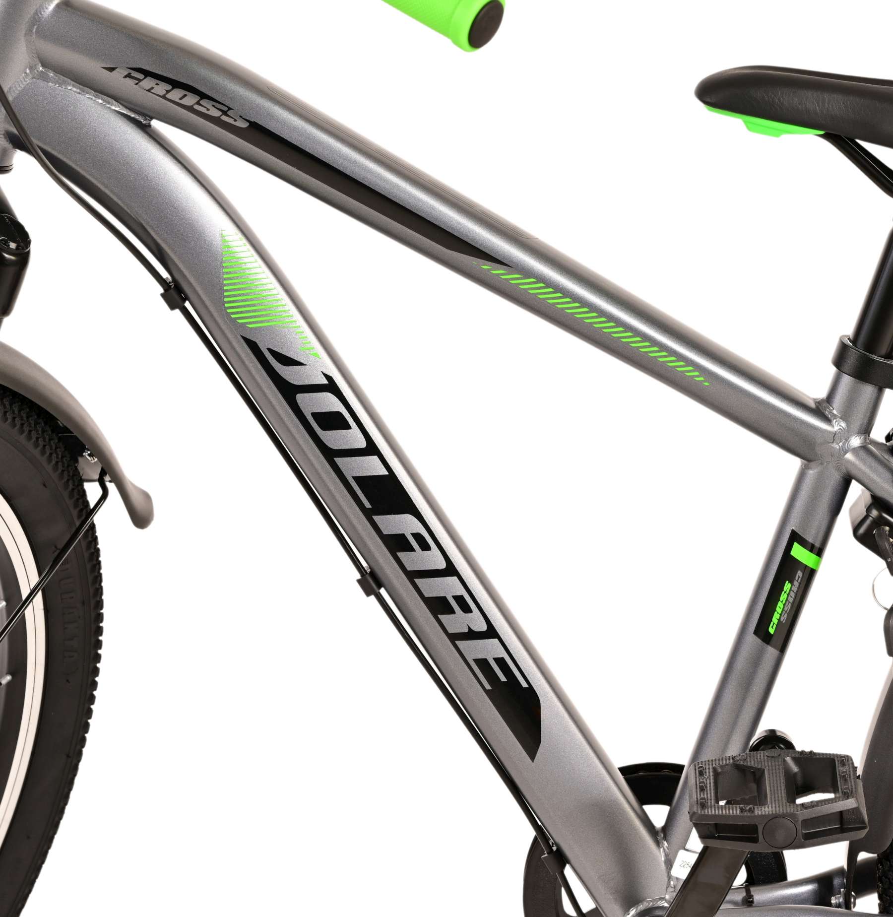 Kinderfahrrad Cross für Jungen 24 Zoll Kinderrad in dunkelgrau, 3 Gänge Kinderfahrrad Cross für Jungen 24 Zoll Kinderrad in dunkelgrau, 3 Gänge