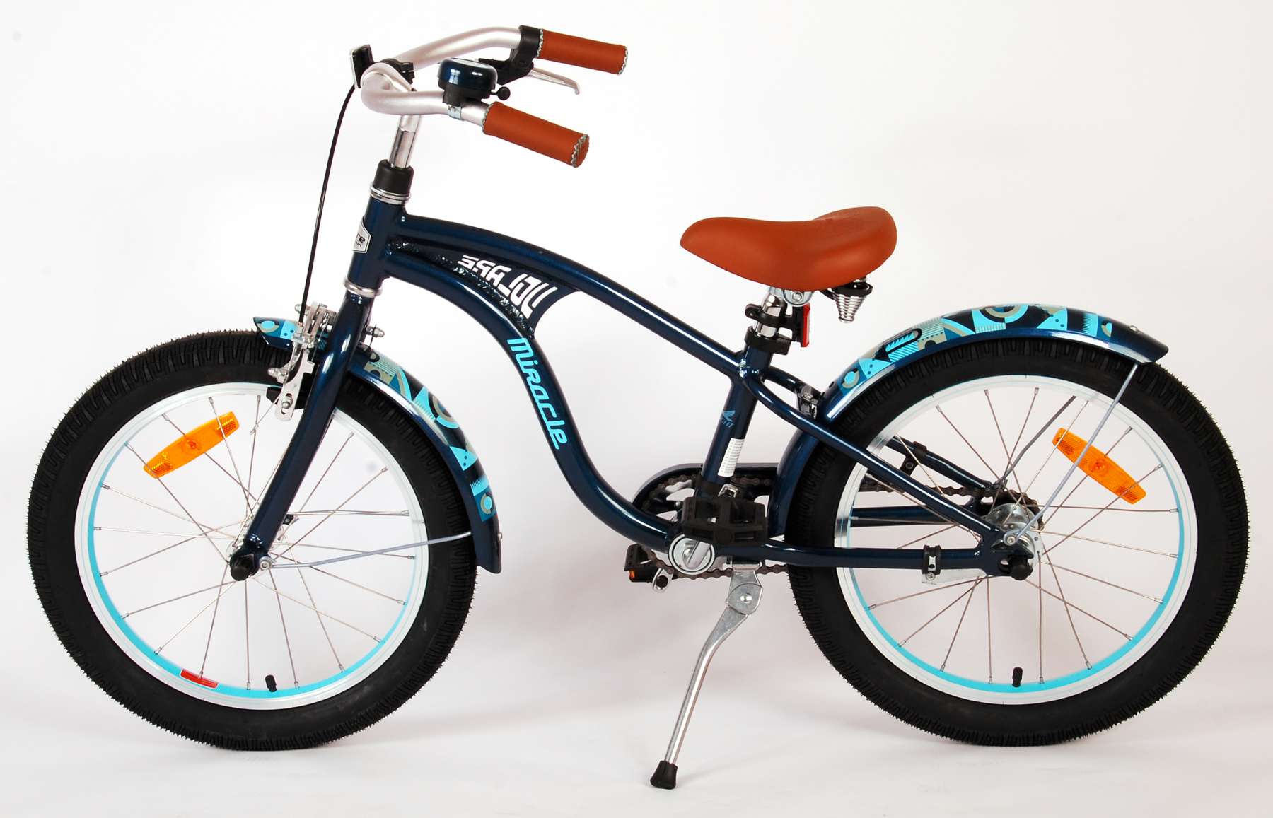 Kinderfahrrad Miracle Cruiser für Jungen 18 Zoll Kinderrad Blau Matt