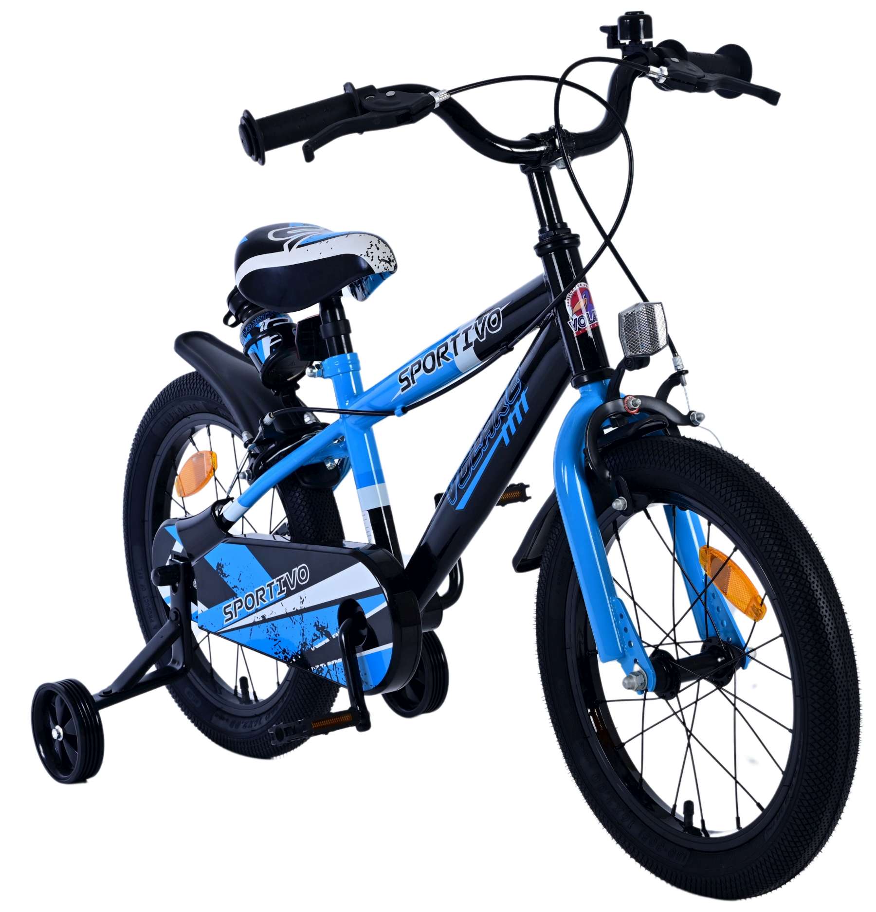 Kinderfahrrad Rocky Fahrrad für Jungen 16 Zoll Kinderrad Blau Schwarz