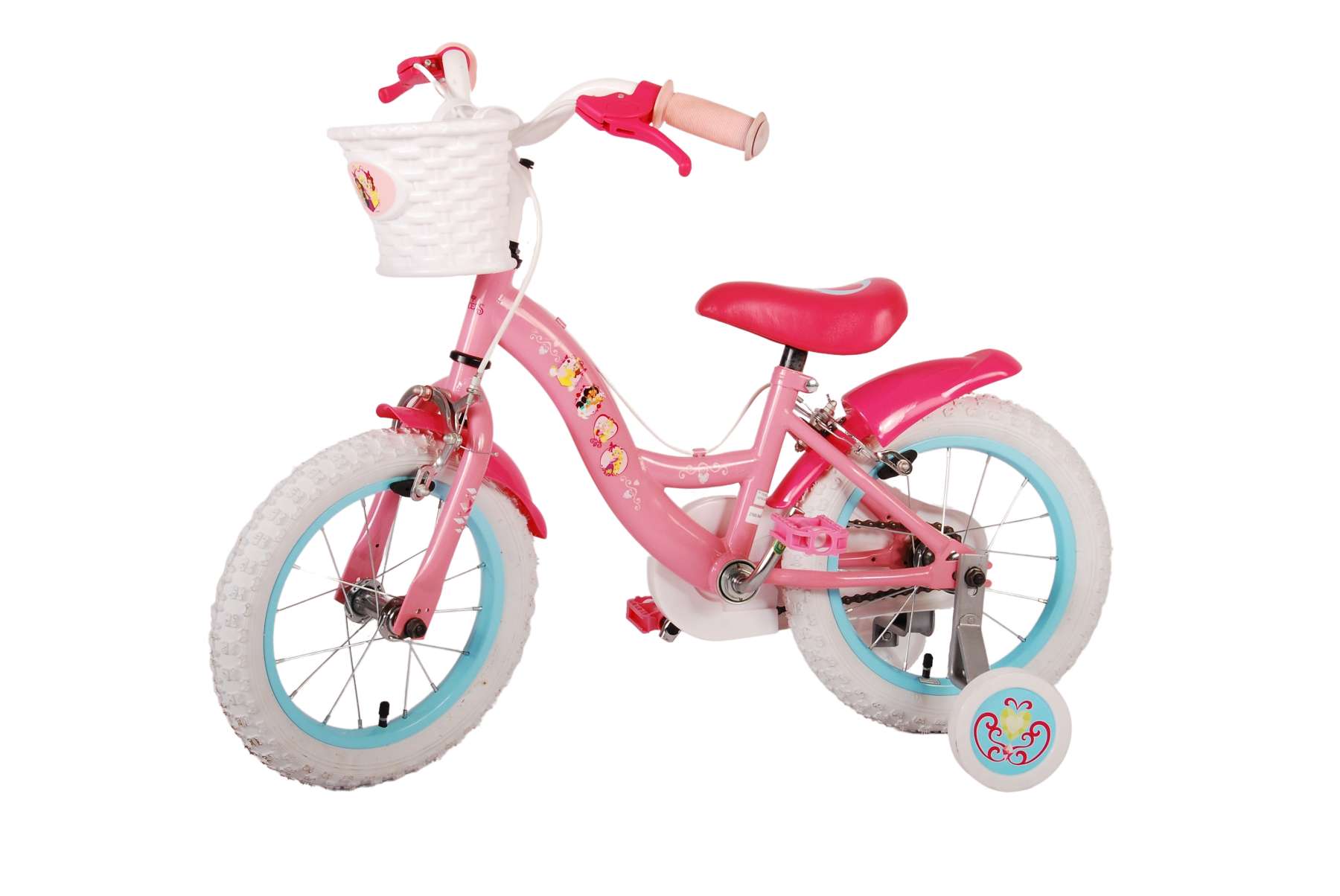 Kinderfahrrad Disney Princess für Mädchen 14 Zoll Kinderrad in Rosa