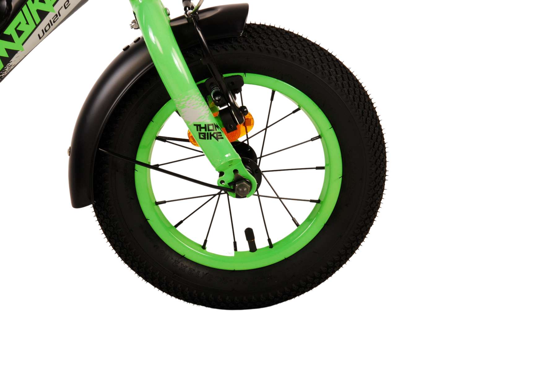 Kinderfahrrad Thombike für Jungen 12 Zoll Kinderrad in Grün Fahrrad