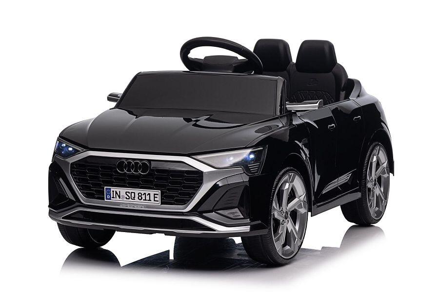 ES-Toys Kinderfahrzeug – Elektro Auto „Audi SQ8“ – lizenziert – 12V Akku und 2 Motoren- 2,4Ghz + MP3 + Leder + EVA – Blau