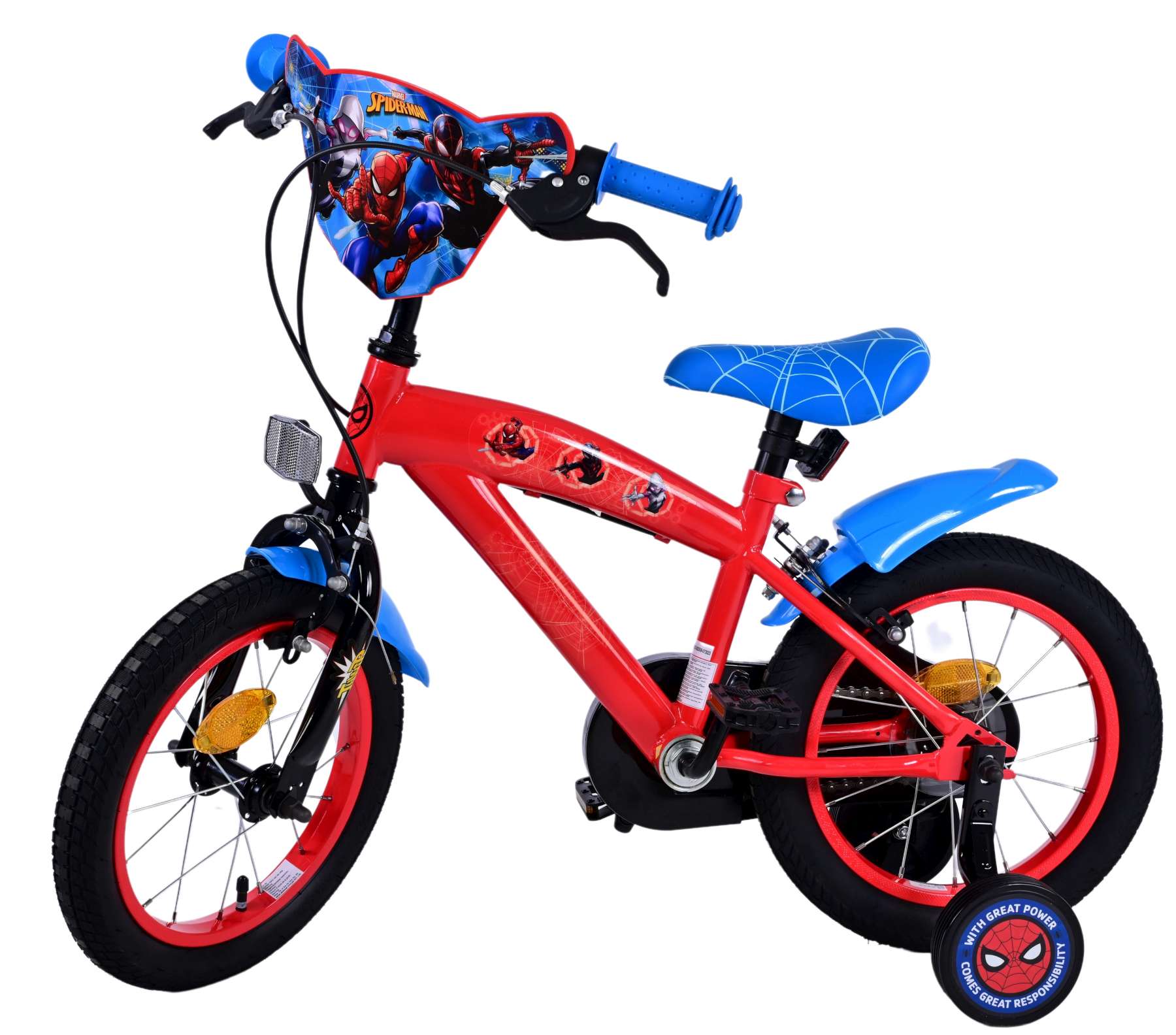 Kinderfahrrad Ultimate Spider-Man Jungen 14 Zoll Kinderrad Blau/Rot