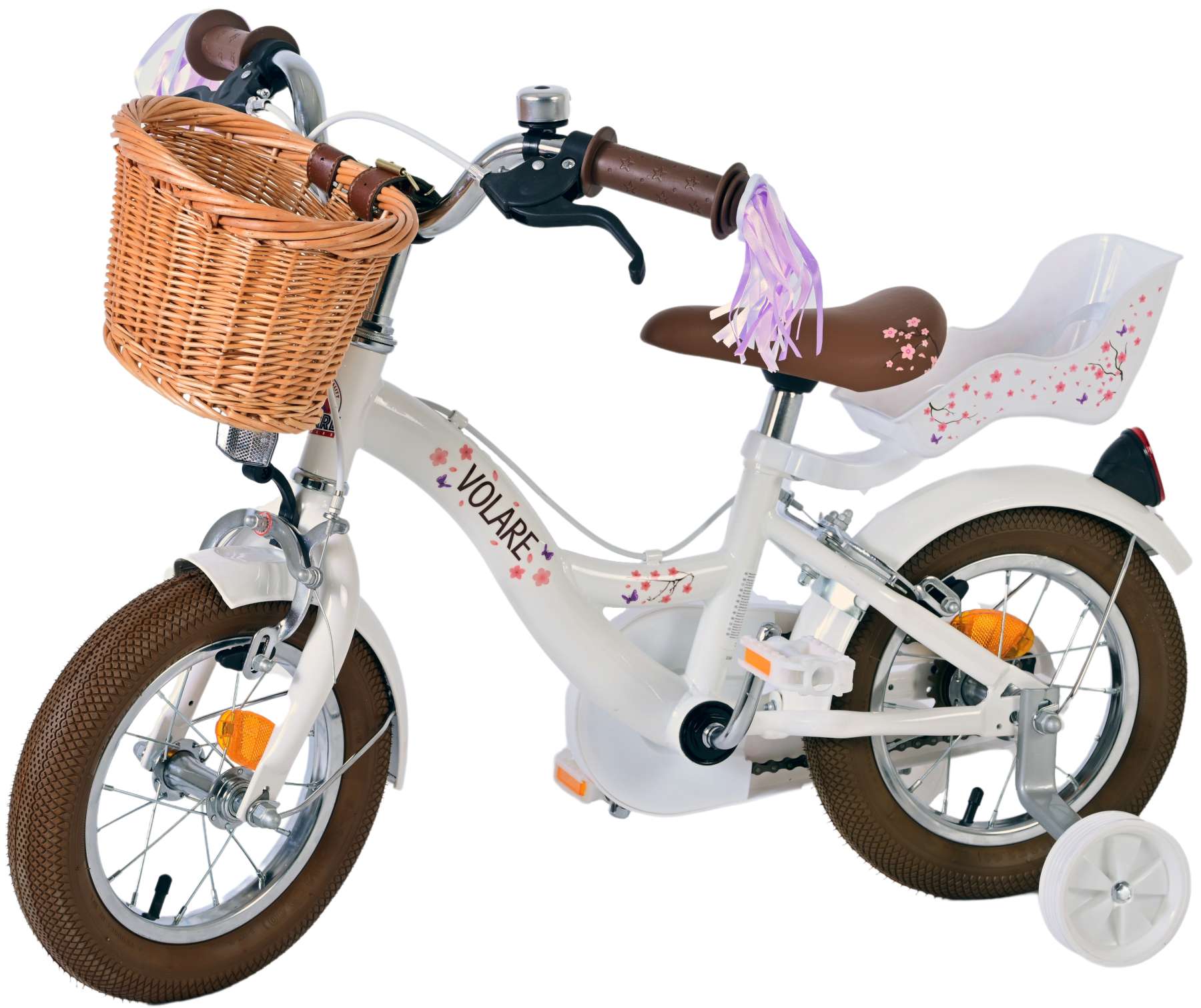 Kinderfahrrad Blossom für Mädchen 12 Zoll Kinderrad in Weiß