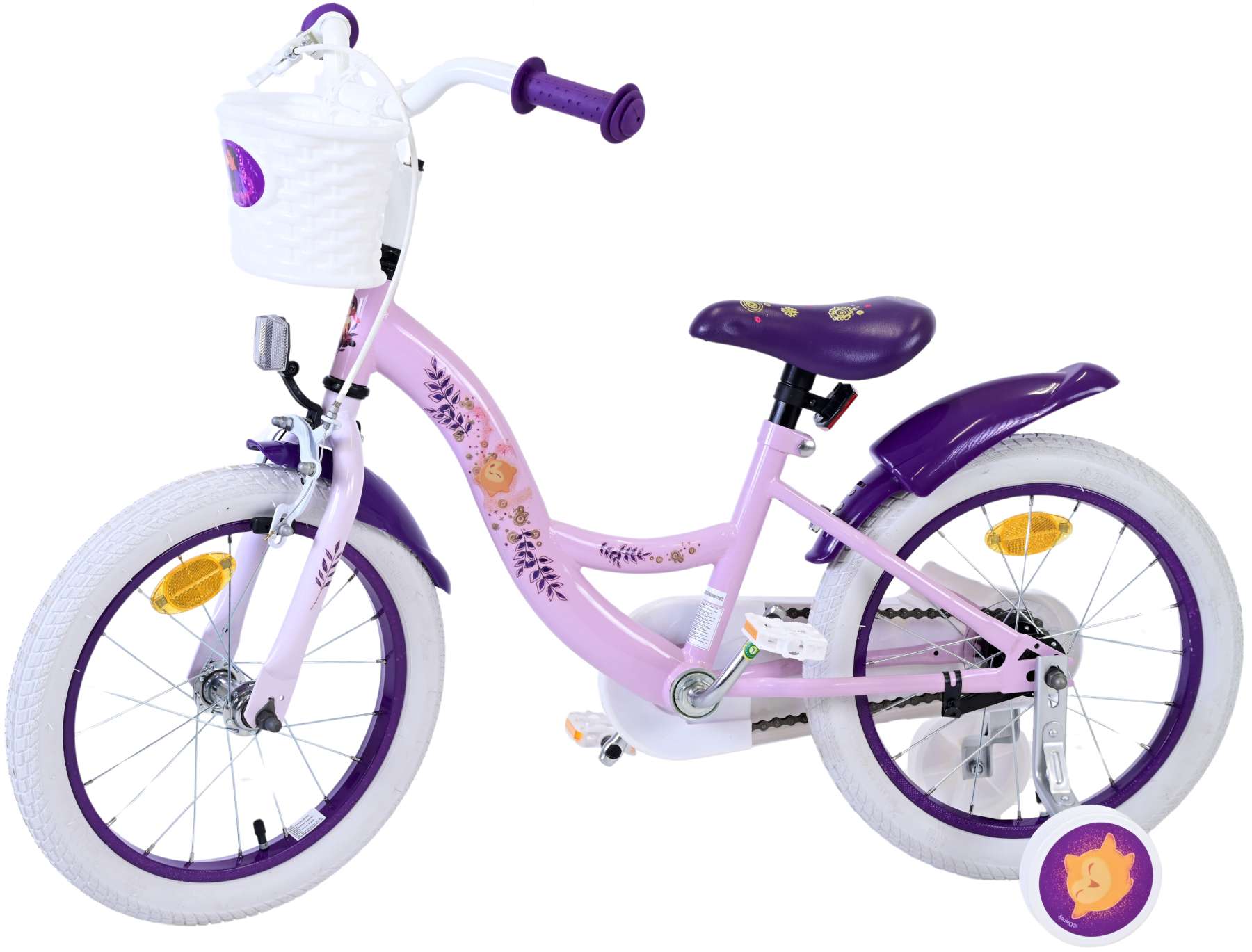 Kinderfahrrad Disney Wish für Mädchen Fahrrad 16 Zoll Kinderrad Lila