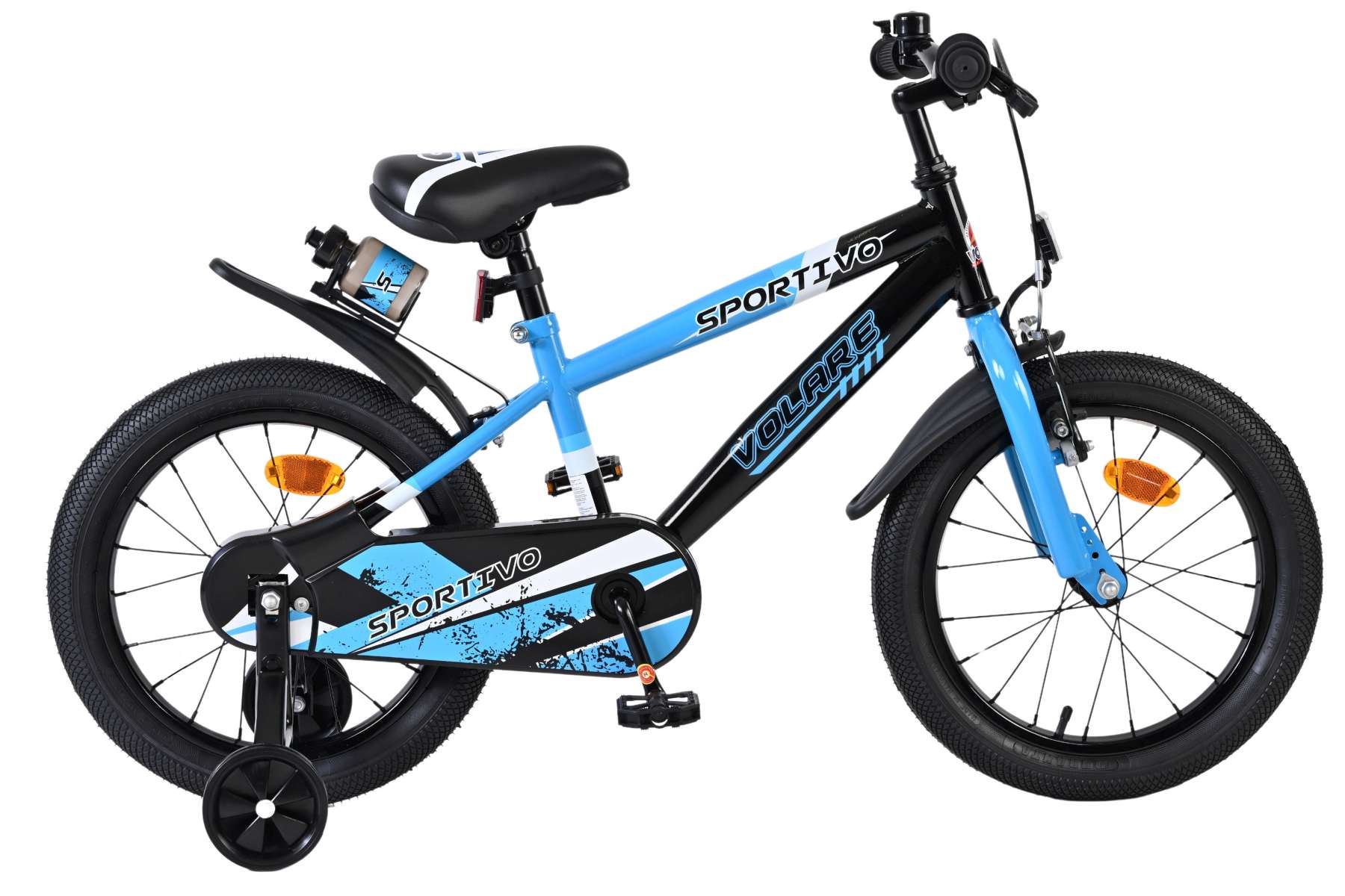 Kinderfahrrad Sportivo für Jungen 16 Zoll Kinderrad in Blau Schwarz Kinderfahrrad Sportivo für Jungen 16 Zoll Kinderrad in Blau Schwarz