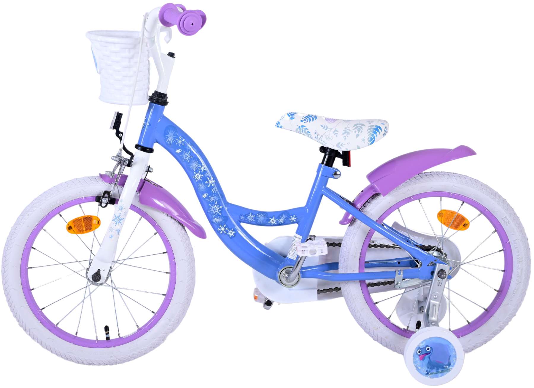 Kinderfahrrad Disney Frozen 2 für Mädchen 16 Zoll Kinderrad Blau/Lila