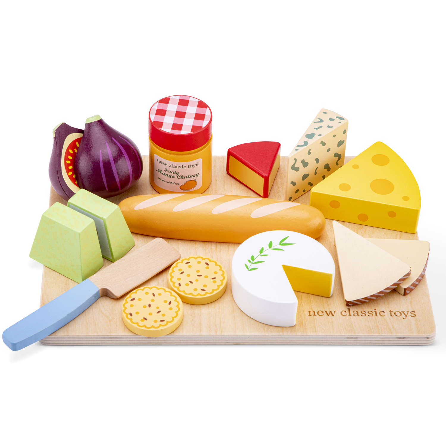 Schneide Set Käse mit Brettchen Holzspielzeug Kinderküchen-Zubehör