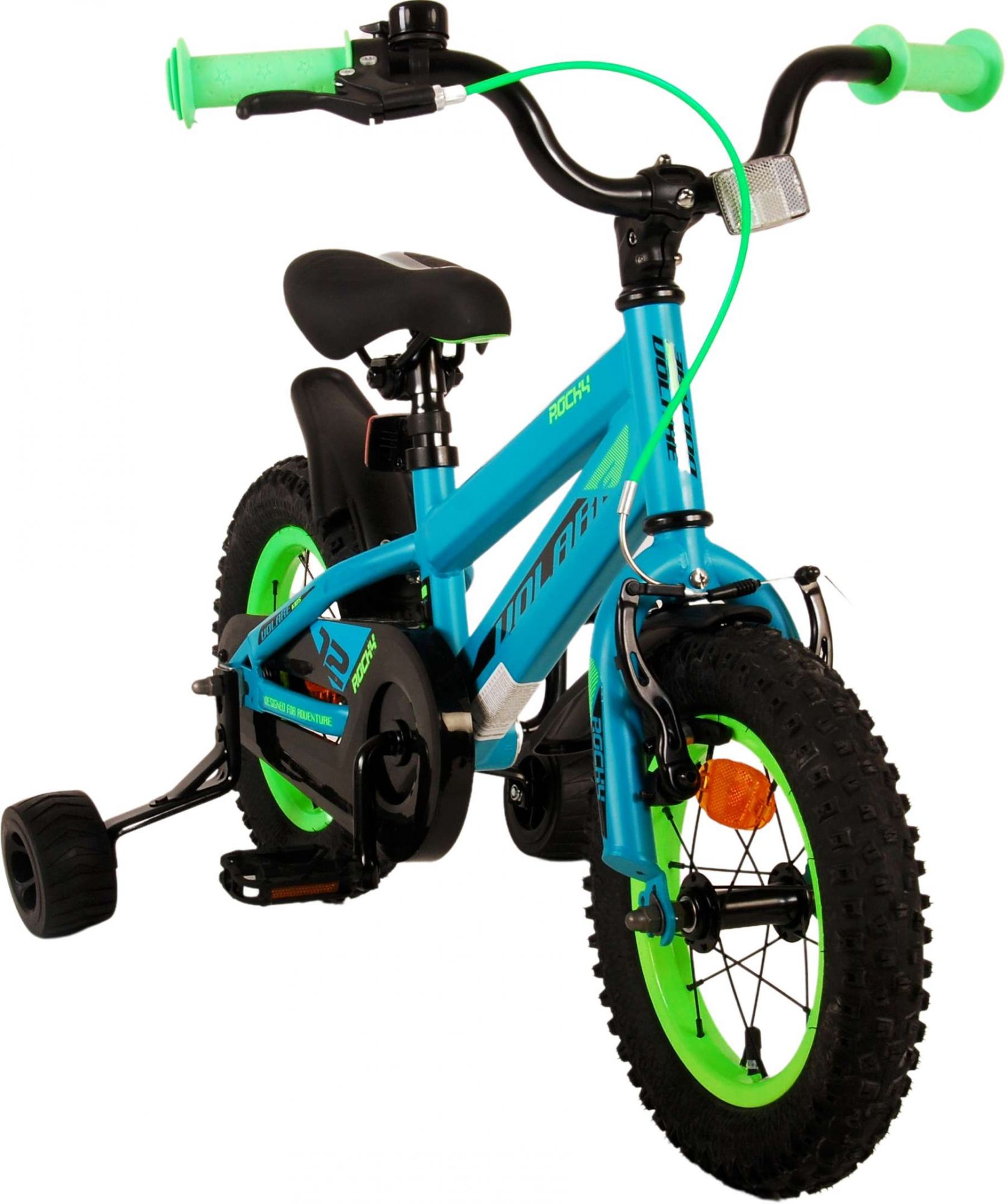 Kinderfahrrad Rocky für Jungen 12 Zoll Kinderrad in Grün Fahrrad