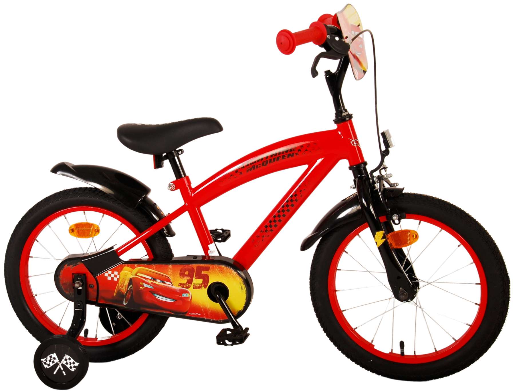 Kinderfahrrad Disney Cars Fahrrad für Jungen 16 Zoll Kinderrad in Rot