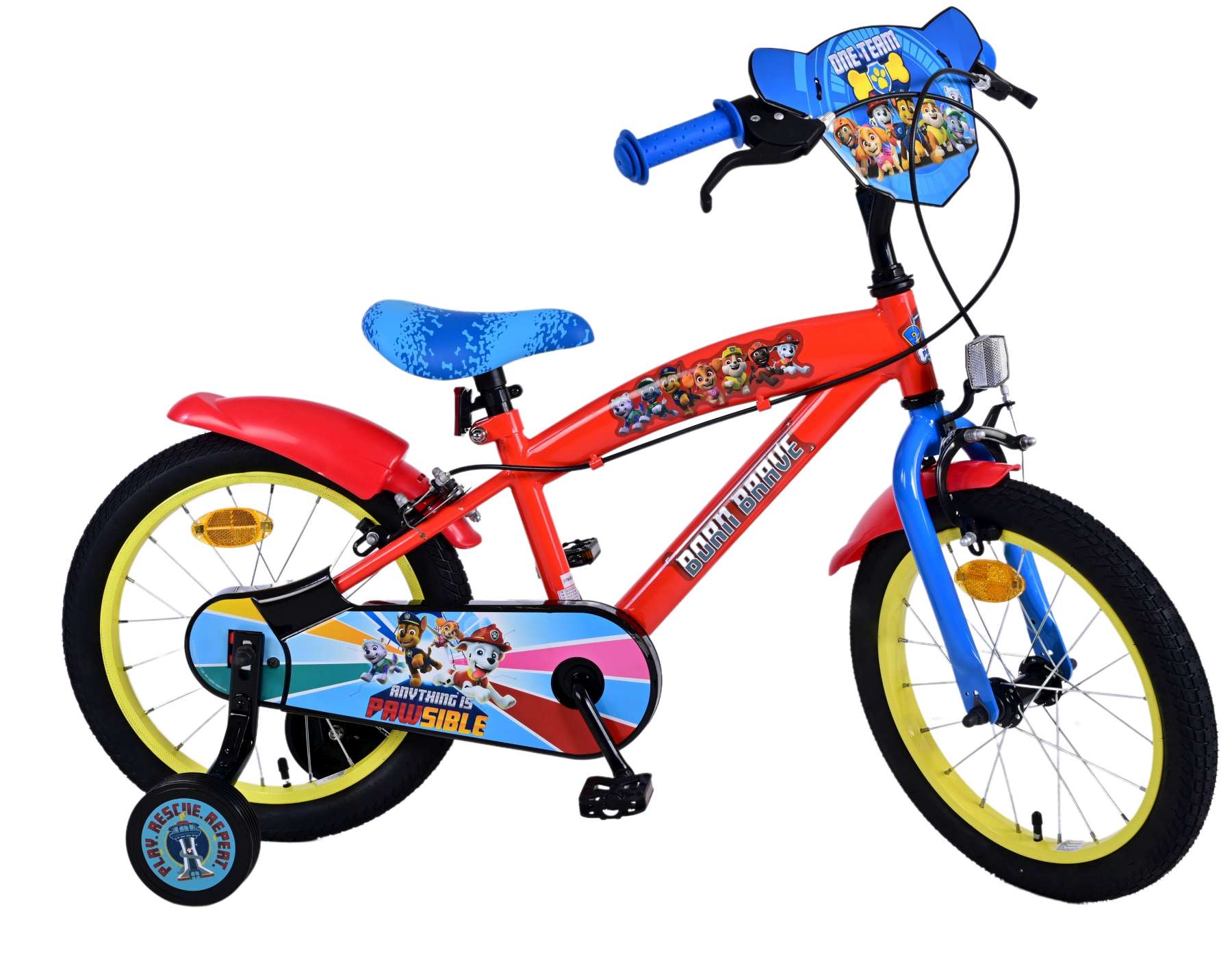Kinderfahrrad Paw Patrol Fahrrad für Jungen 16 Zoll Kinderrad in Rot