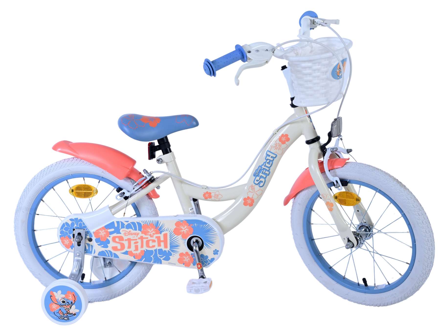 Kinderfahrrad Disney Stitch für Mädchen 16 Zoll Kinderrad in Blau