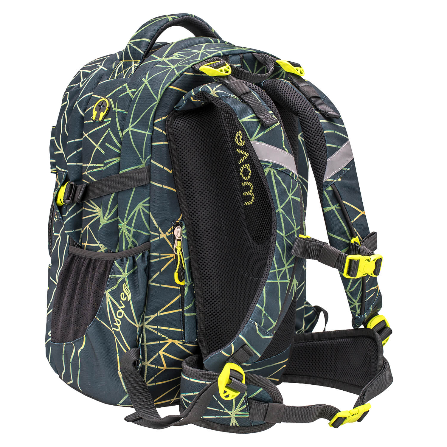 Rucksack Infinity Schulrucksack Set 3 tlg. "Stripes Green"