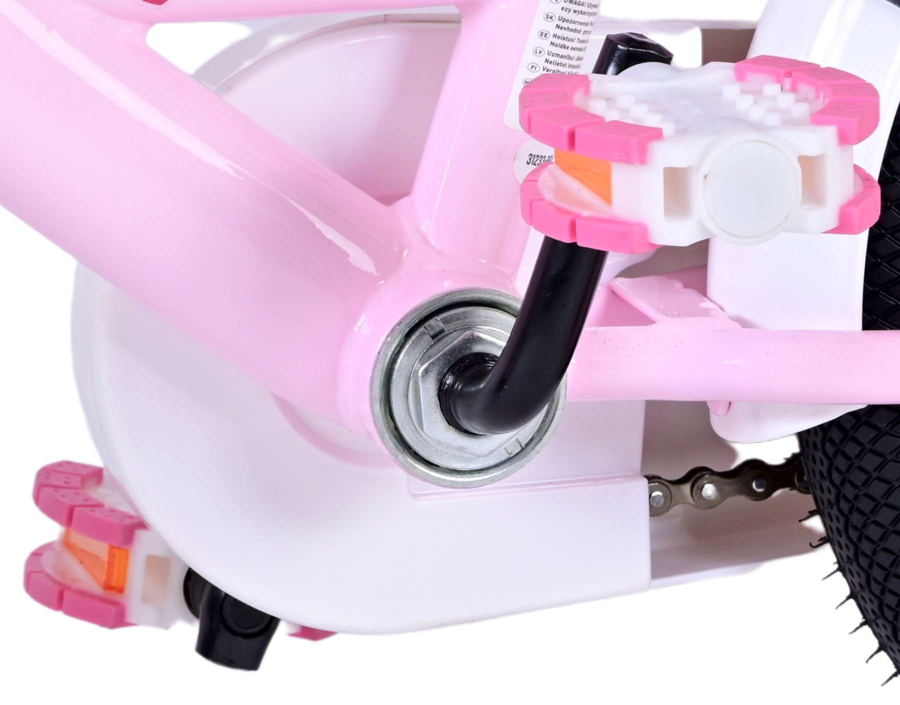 Kinderfahrrad Ashley für Mädchen 12 Zoll Kinderrad in Rosa