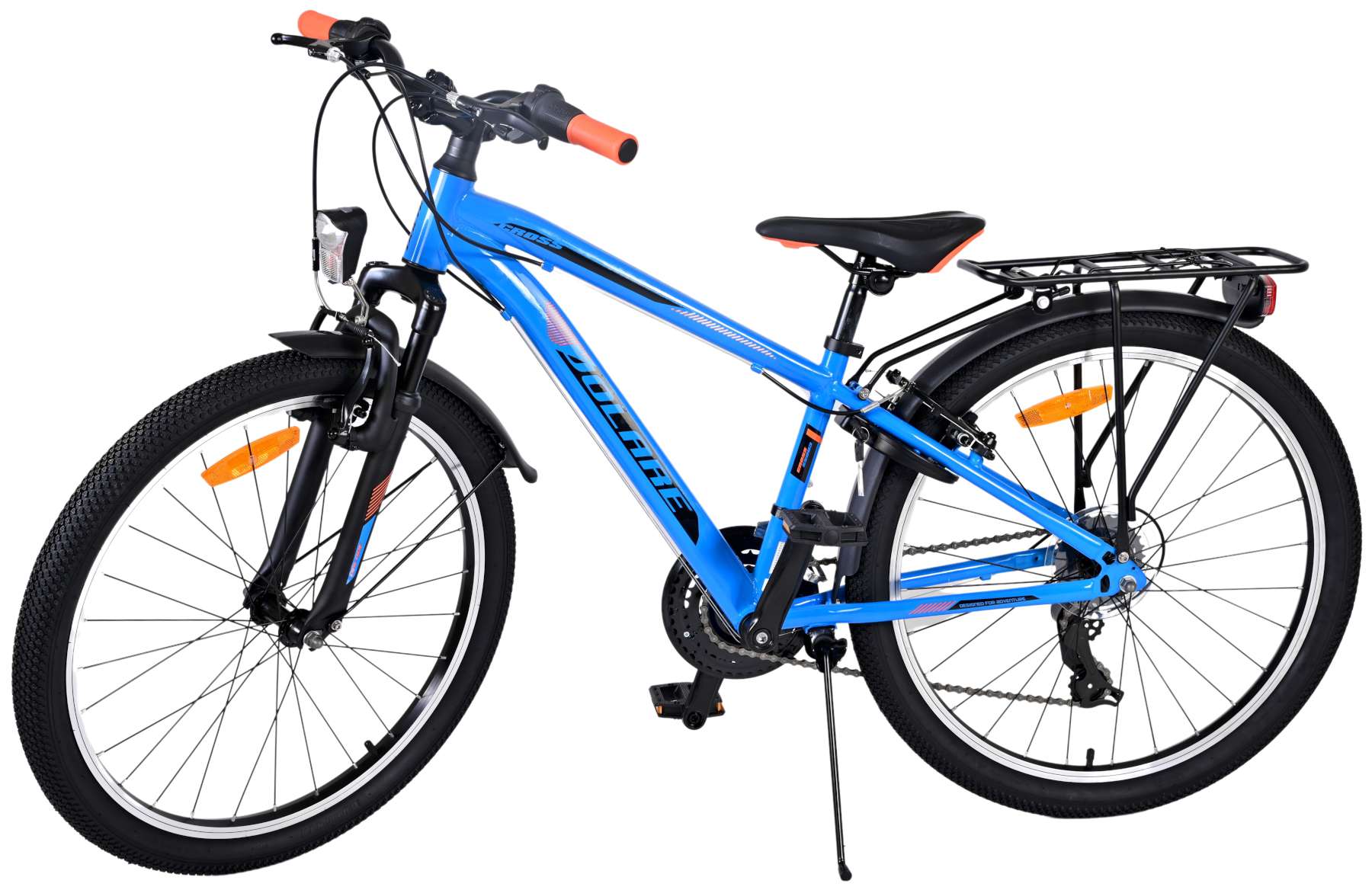 Kinderfahrrad Cross für Jungen 24 Zoll Kinderrad in Blau 18-Gänge