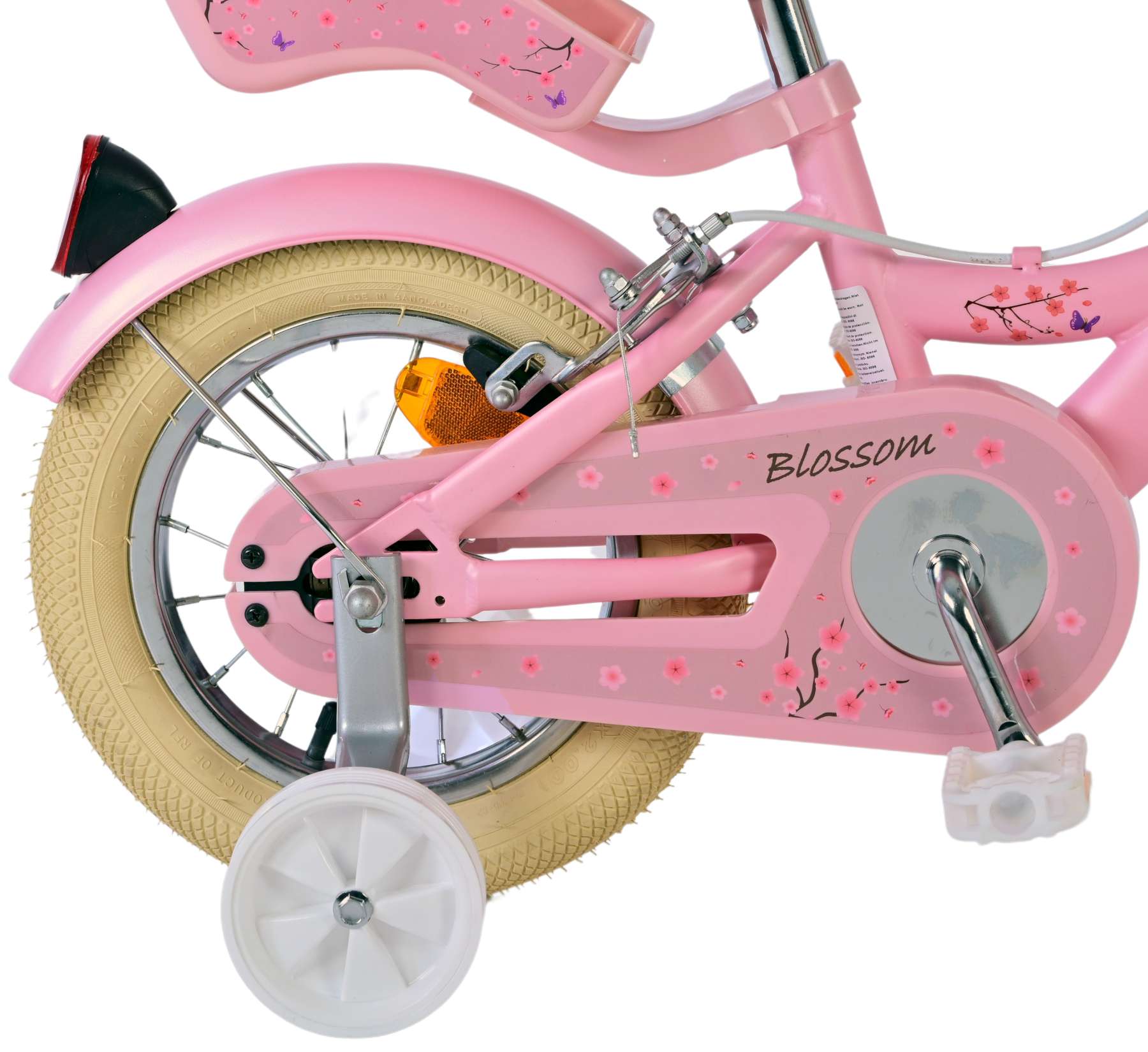 Kinderfahrrad Blossom für Mädchen 12 Zoll Kinderrad in Rosa