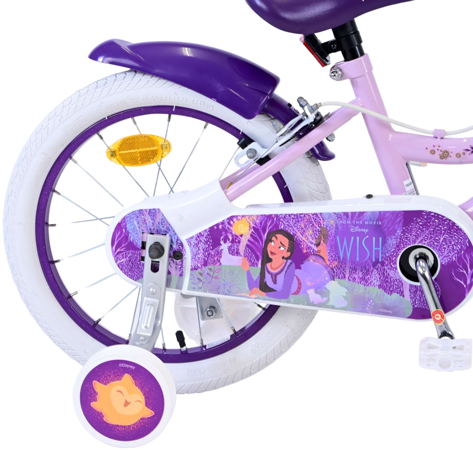 Kinderfahrrad Disney Wish für Mädchen Fahrrad Lila 16 Zoll Kinderrad