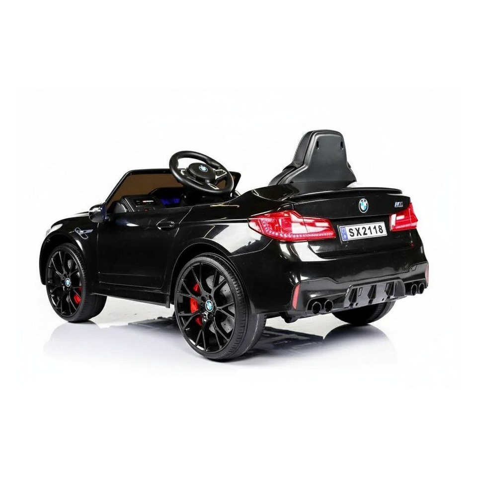ES-Toys Elektro Kinderfahrzeug „BMW M5 Drift Version“ – lizenziert – 2x 12V7A Akku, 2 Motoren- 2,4Ghz Fernsteuerung, MP3, Ledersitz+EVA
