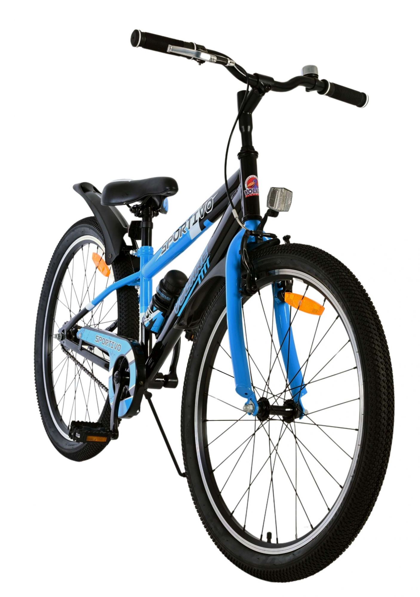 Kinderfahrrad Sportivo für Jungen 24 Zoll Kinderrad in Schwarz Blau 7 Gänge