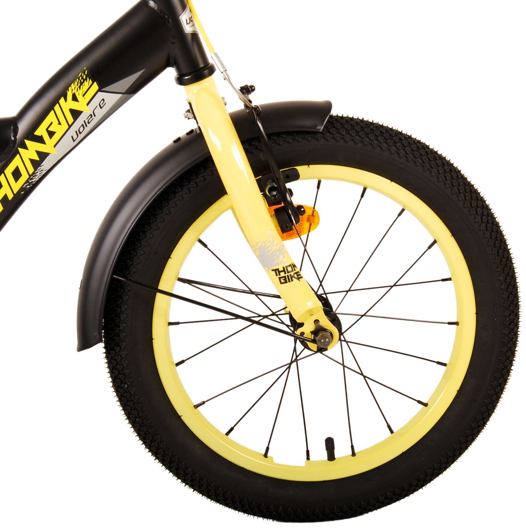 Kinderfahrrad Thombike für Jungen 16 Zoll Kinderrad in Schwarz Gelb