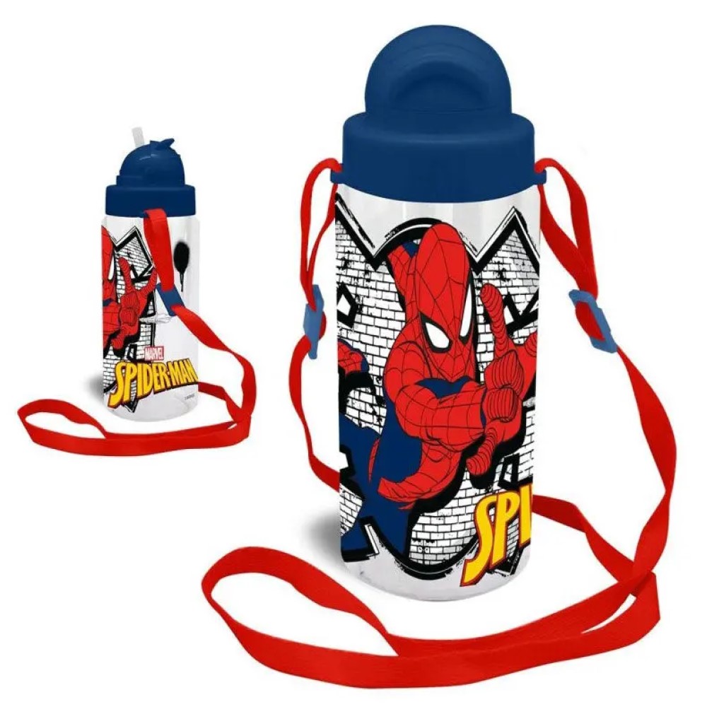 Spiderman Trinkflasche mit Tragegurt Spiderman Trinkflasche mit Tragegurt