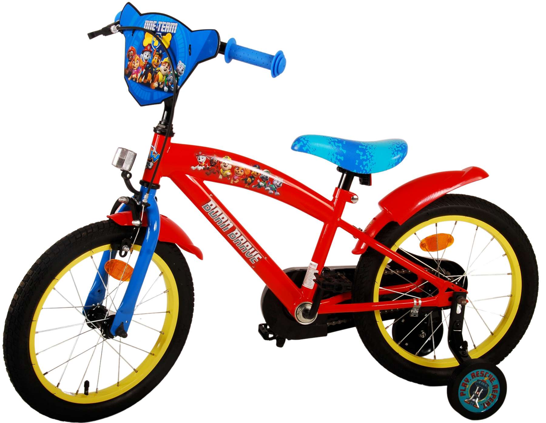 Kinderfahrrad Paw Patrol Fahrrad für Jungen 16 Zoll Kinderrad Rot Blau