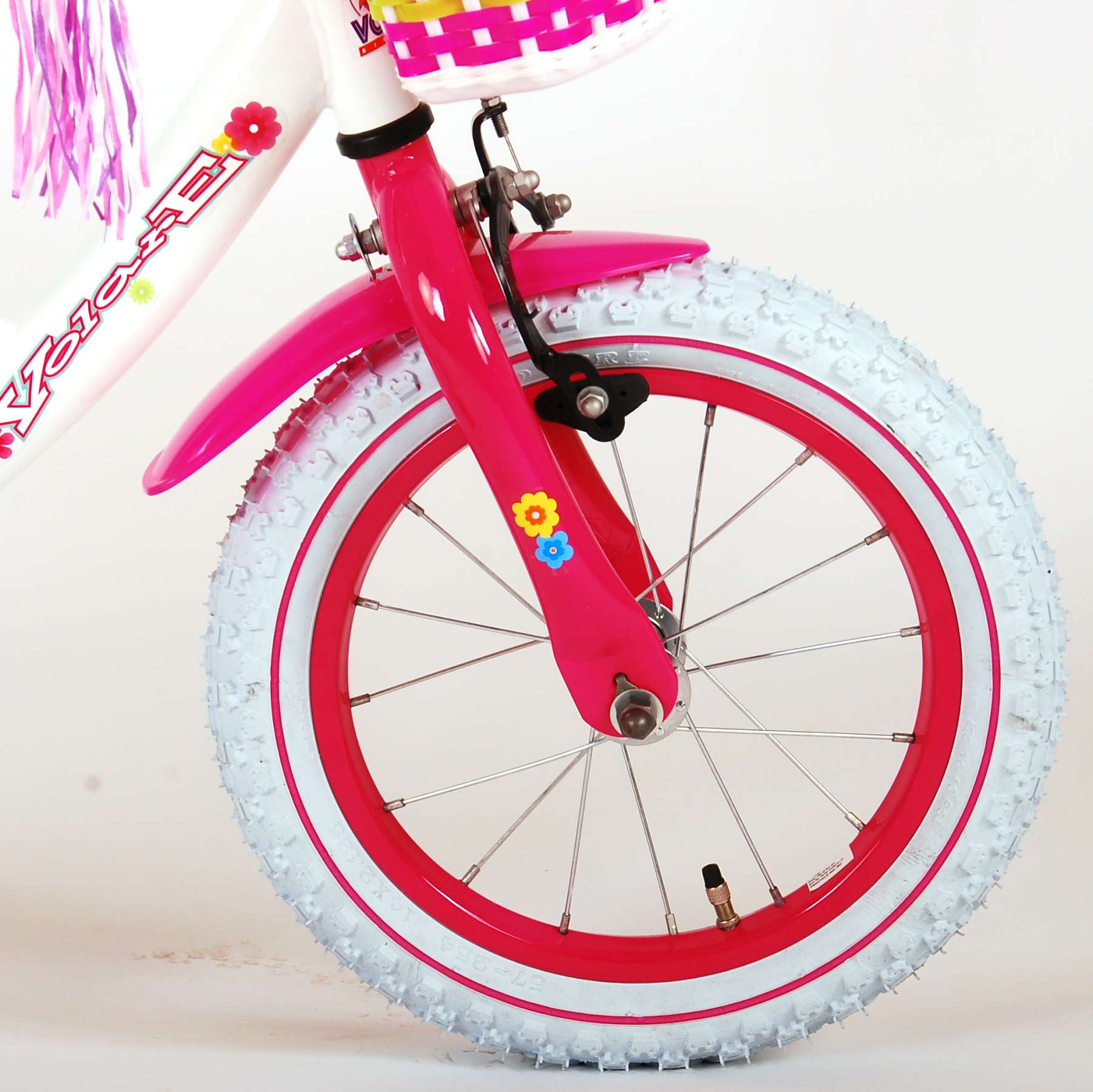 Kinderfahrrad Ashley für Mädchen 14 Zoll Kinderrad in Weiß