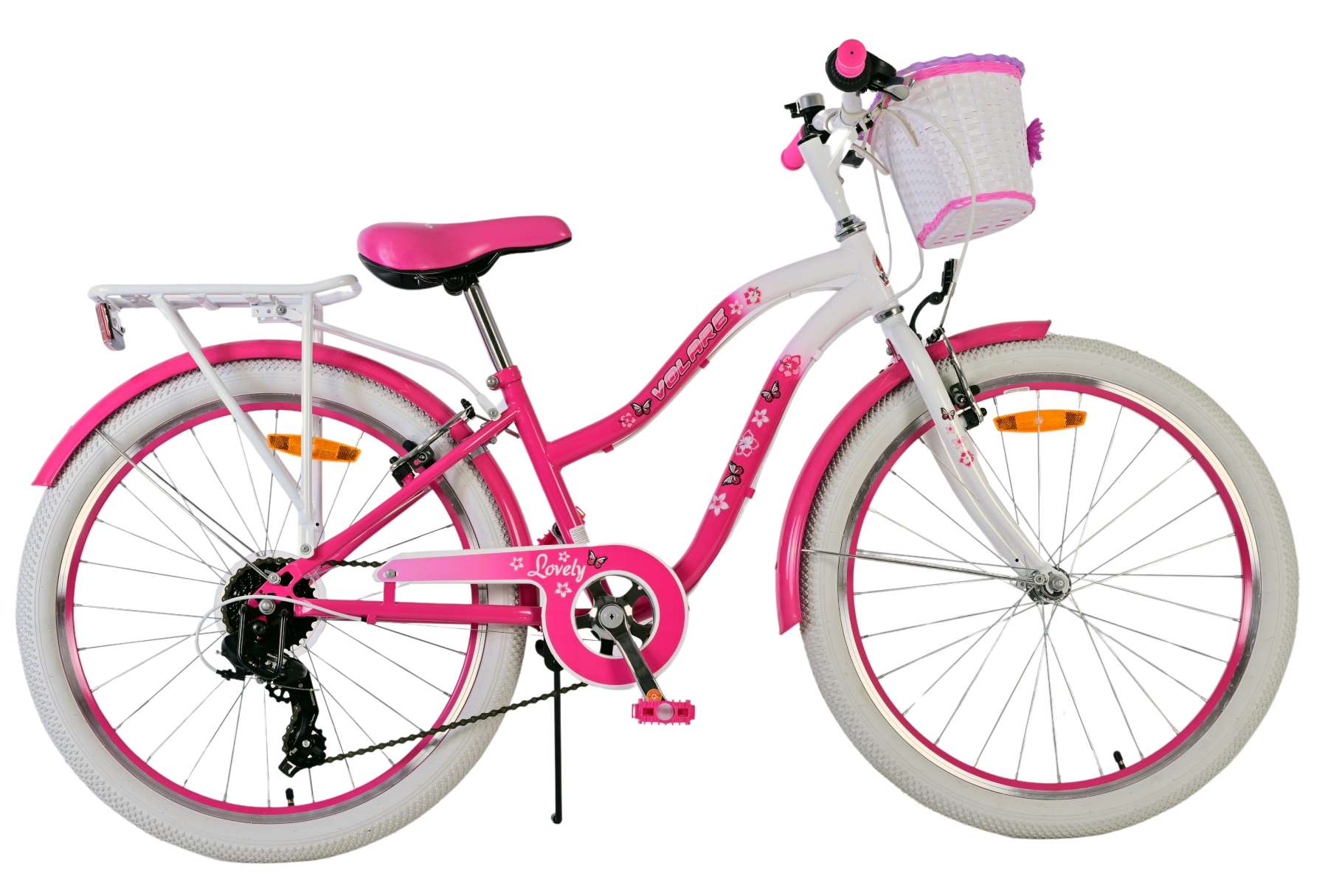 Kinderfahrrad Lovely Fahrrad für Mädchen 26 Zoll Kinderrad in Rosa