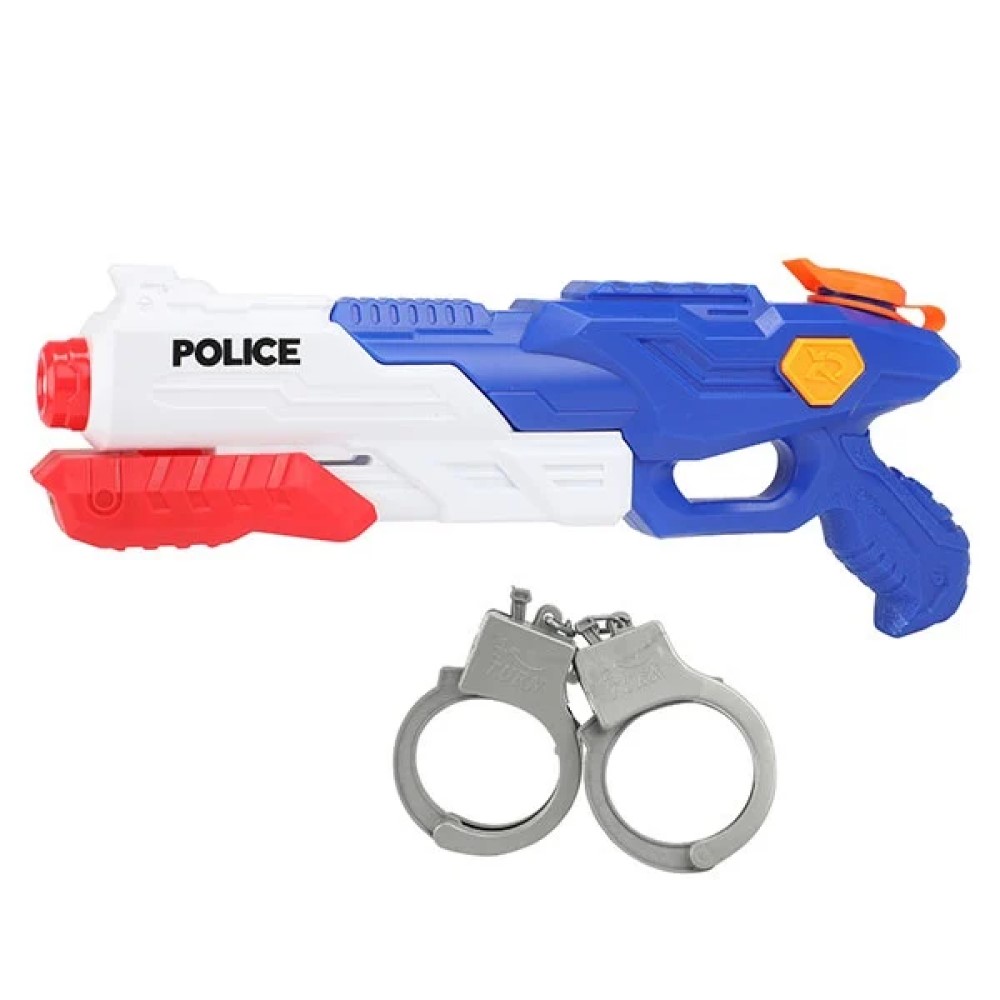 Polizei Wasserpistole mit Handschellen 40cm Polizei Wasserpistole mit Handschellen 40cm