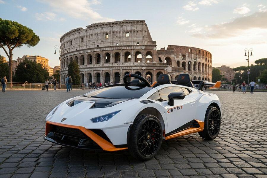 ES-Toys Elektro Kinderauto „Lamborghini Huracan STO Drift“ – lizenziert – 24V Akku, 2 Motoren- 2,4Ghz Fernsteuerung, MP3, Ledersitz+EVA – Grau ES-Toys Elektro Kinderauto „Lamborghini Huracan STO Drift“ – lizenziert – 24V Akku, 2 Motoren- 2,4Ghz Fernsteuerung, MP3, Ledersitz+EVA – Grau