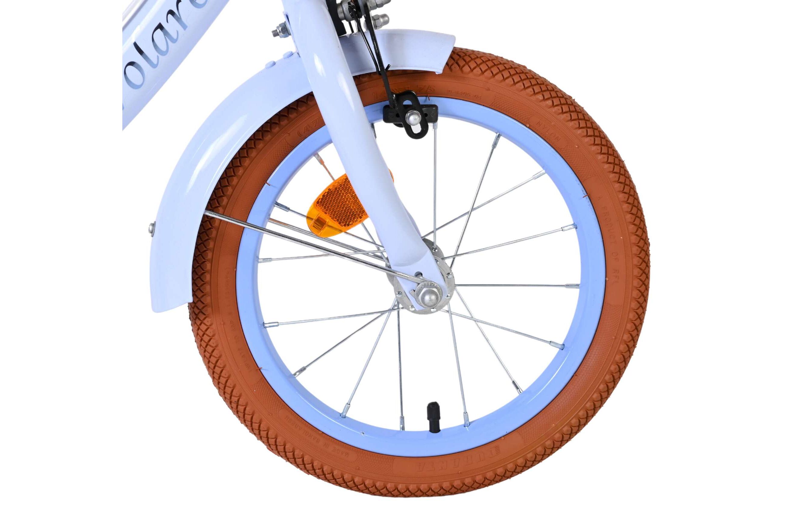Kinderfahrrad Ashley für Mädchen 14 Zoll Kinderrad in Pastellblau, Zwei Handbremsen