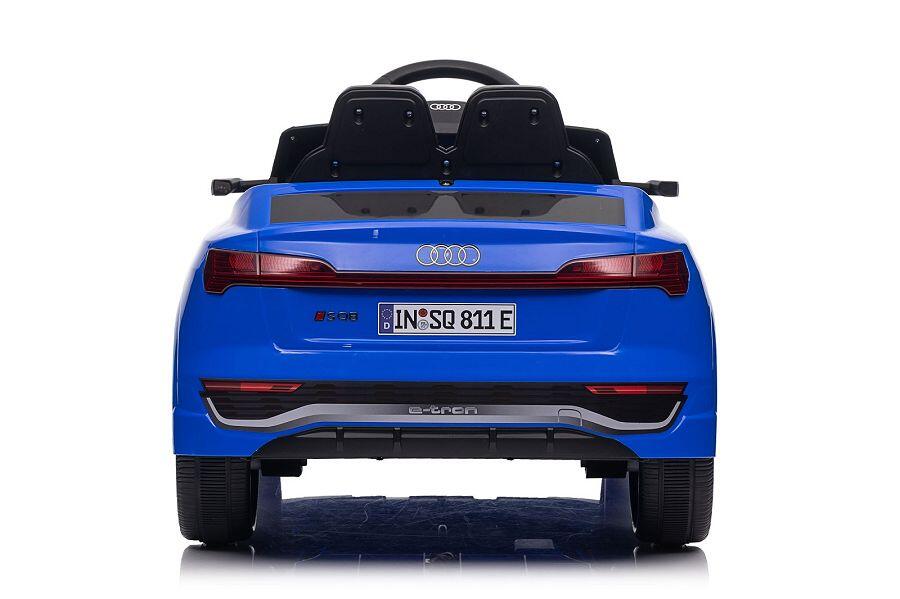 ES-Toys Kinderfahrzeug – Elektro Auto „Audi SQ8“ – lizenziert – 12V Akku und 2 Motoren- 2,4Ghz + MP3 + Leder + EVA – Blau