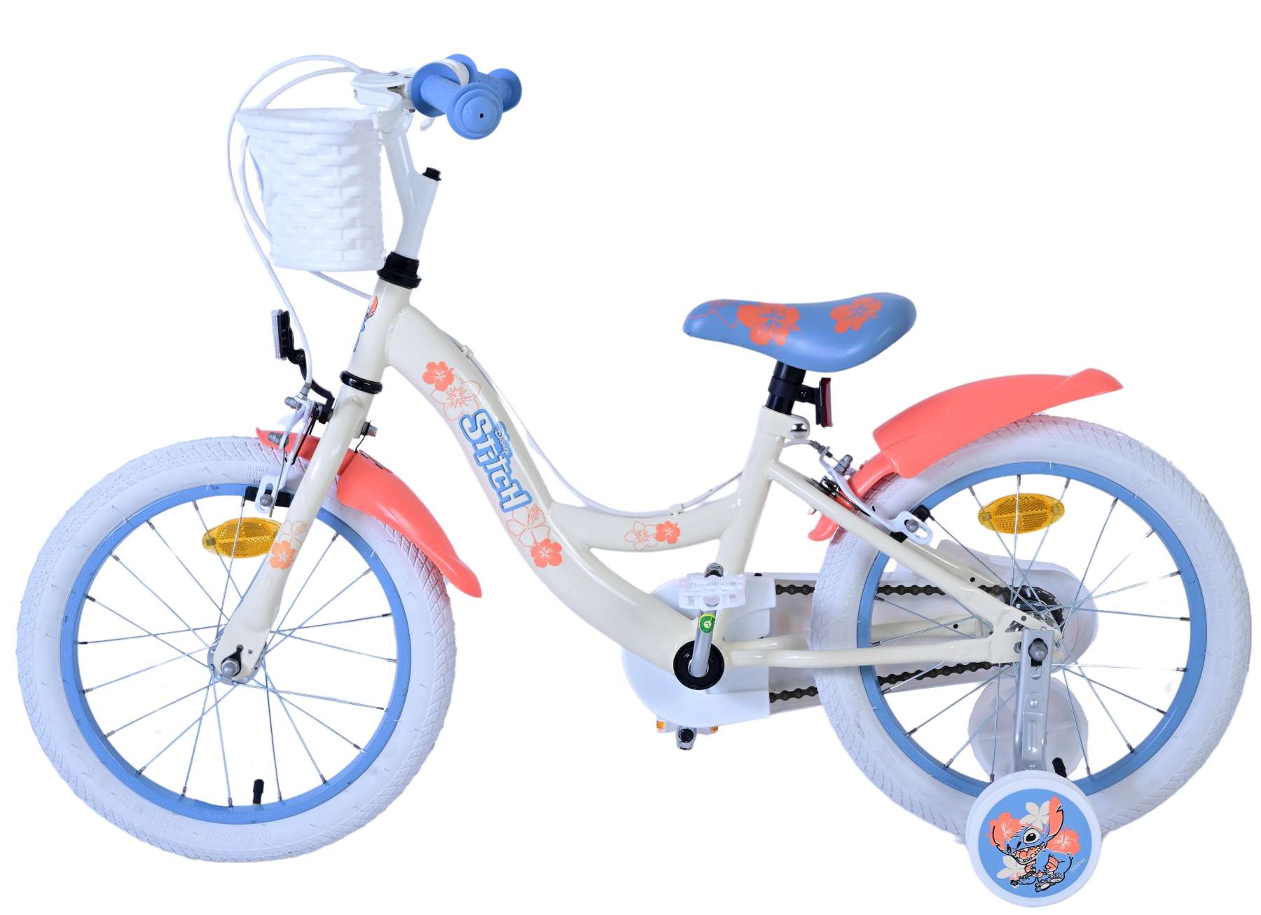 Kinderfahrrad Disney Stitch für Mädchen 16 Zoll Kinderrad in Blau