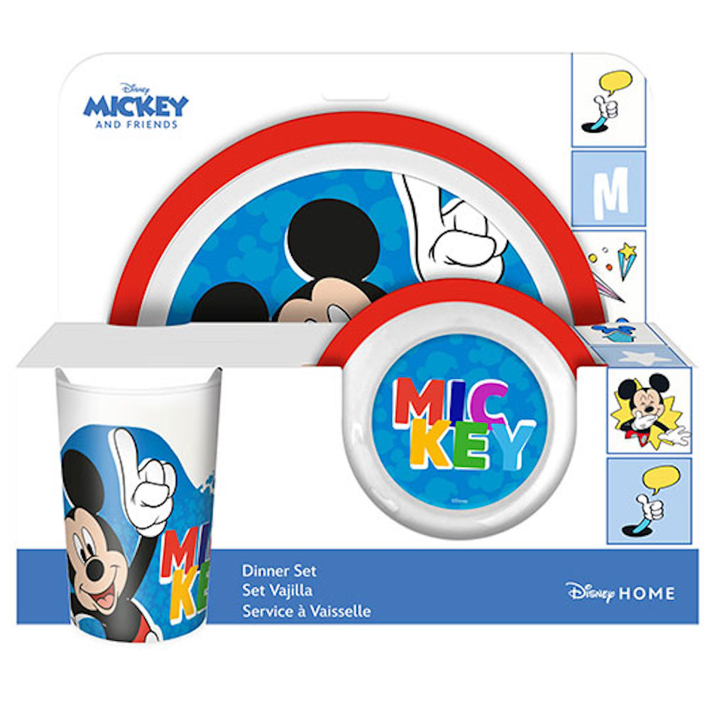 Disney Mickey Mouse Geschirrset Teller Schüssel Becher Disney Mickey Mouse Geschirrset Teller Schüssel Becher