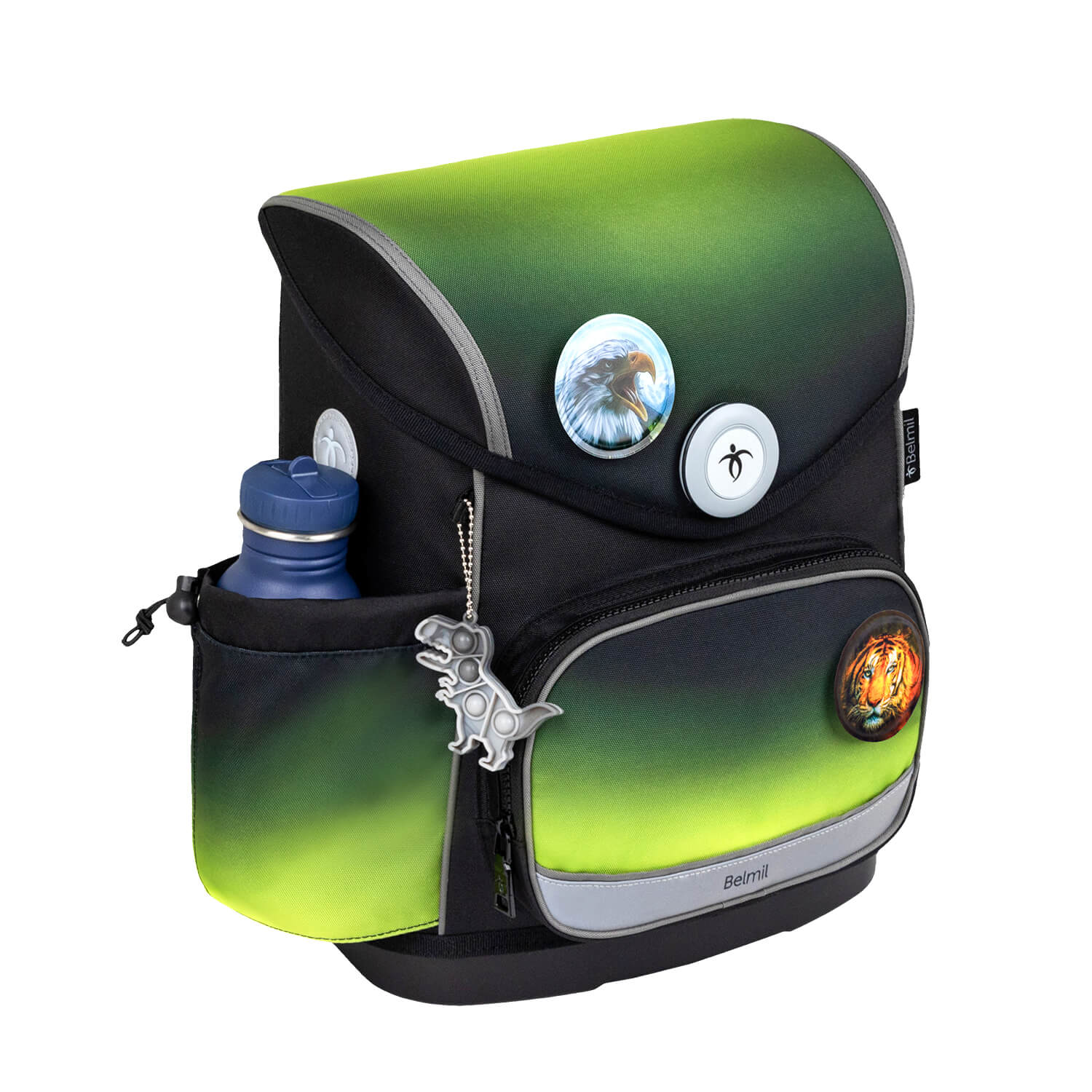 Rucksack Compact Plus Premium Schulranzen Set 5-t. Black Green Tasche