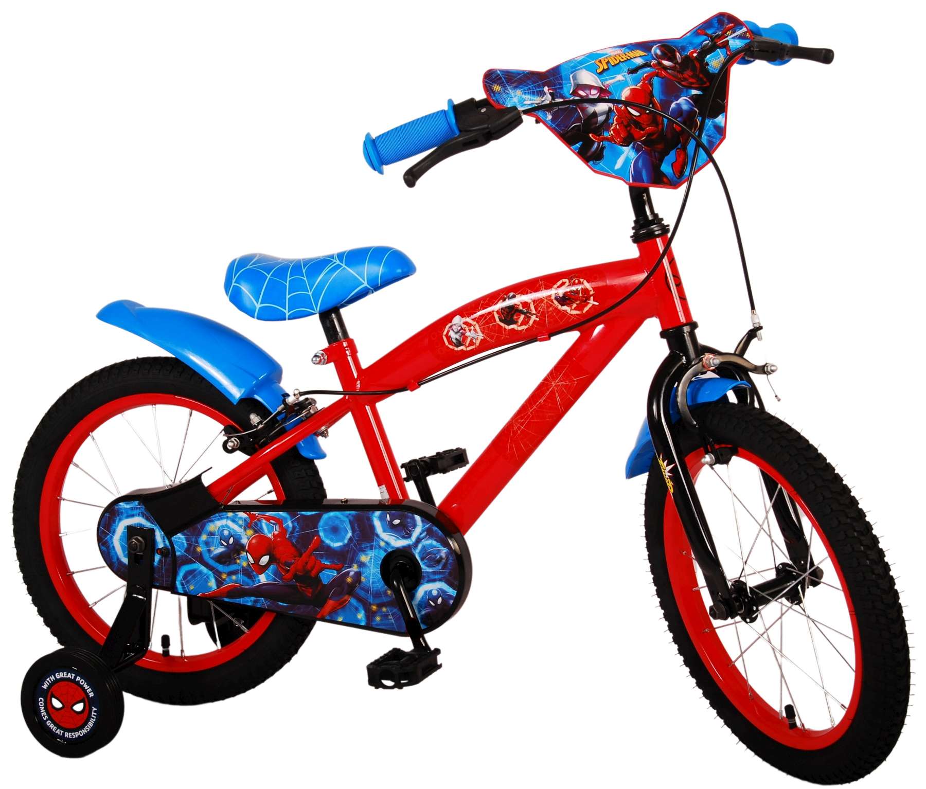 Kinderfahrrad Ultimate Spider-Man Jungen 16 Zoll Kinderrad in Blau/Rot