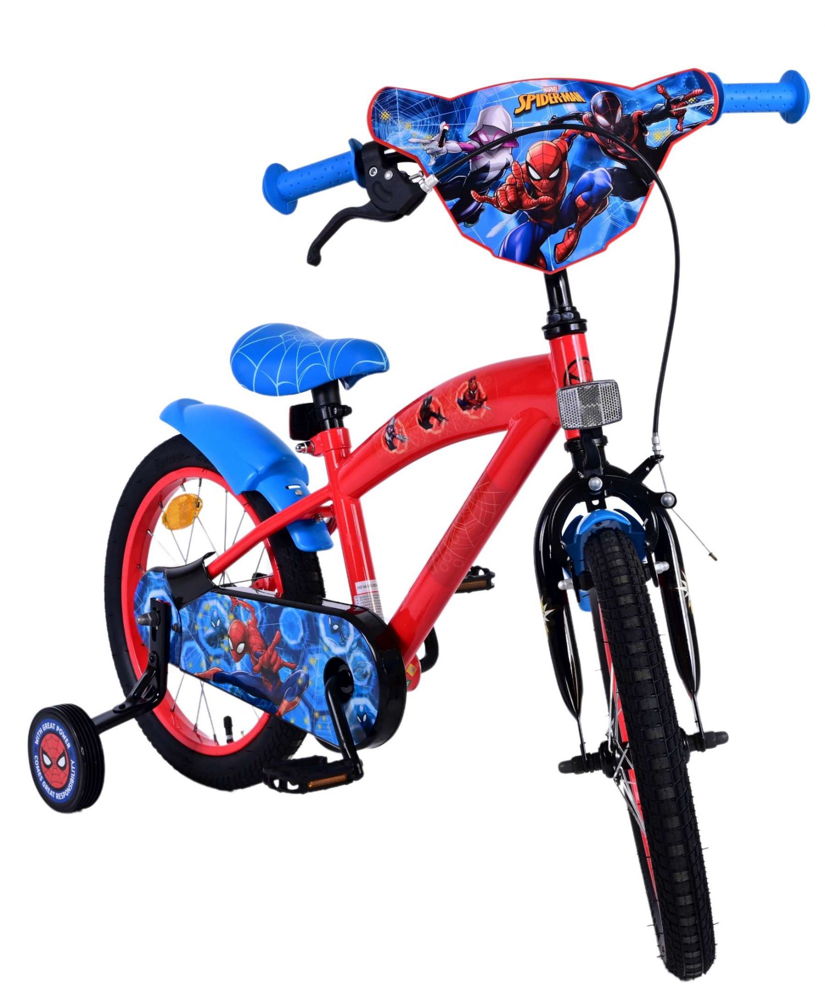 Kinderfahrrad Spider-Man Fahrrad für Jungen 16 Zoll Kinderrad in Rot