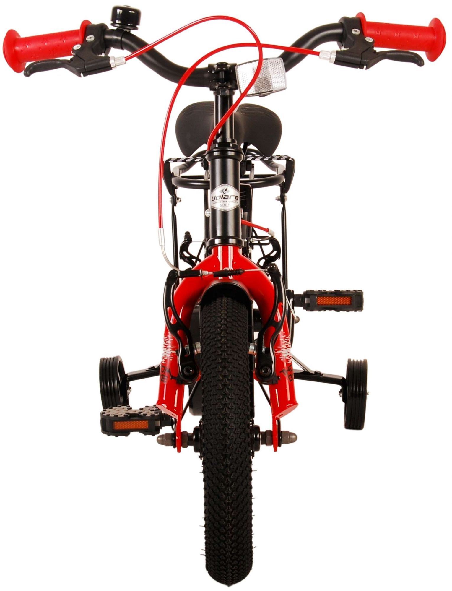Kinderfahrrad Thombike für Jungen 12 Zoll Kinderrad in Schwarz Rot