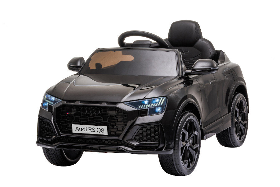 ES-Toys Kinderfahrzeug – Elektro Auto „Audi RS Q8“ – lizenziert – 12V7A Akku und 2 Motoren- 2,4Ghz + MP3 + Leder + EVA – Grün