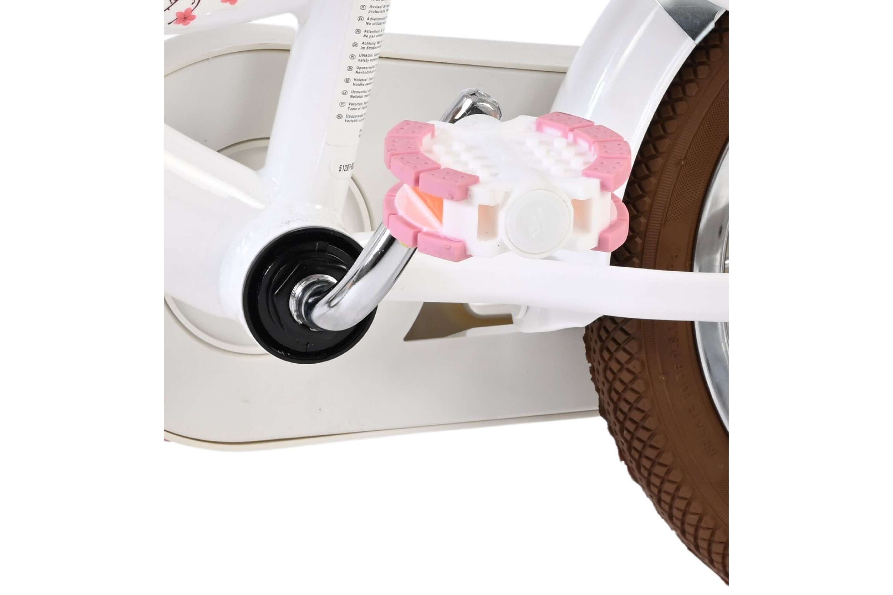 Volare Kinderfahrrad Blossom für Mädchen 12 Zoll Kinderrad in Weiß, Zwei Handbremsen Volare Kinderfahrrad Blossom für Mädchen 12 Zoll Kinderrad in Weiß, Zwei Handbremsen