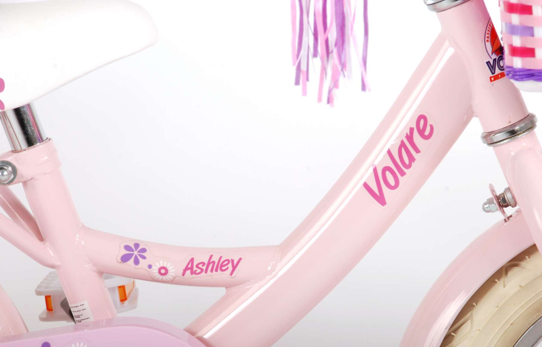 Kinderfahrrad Ashley für Mädchen 12 Zoll Kinderrad in Rosa