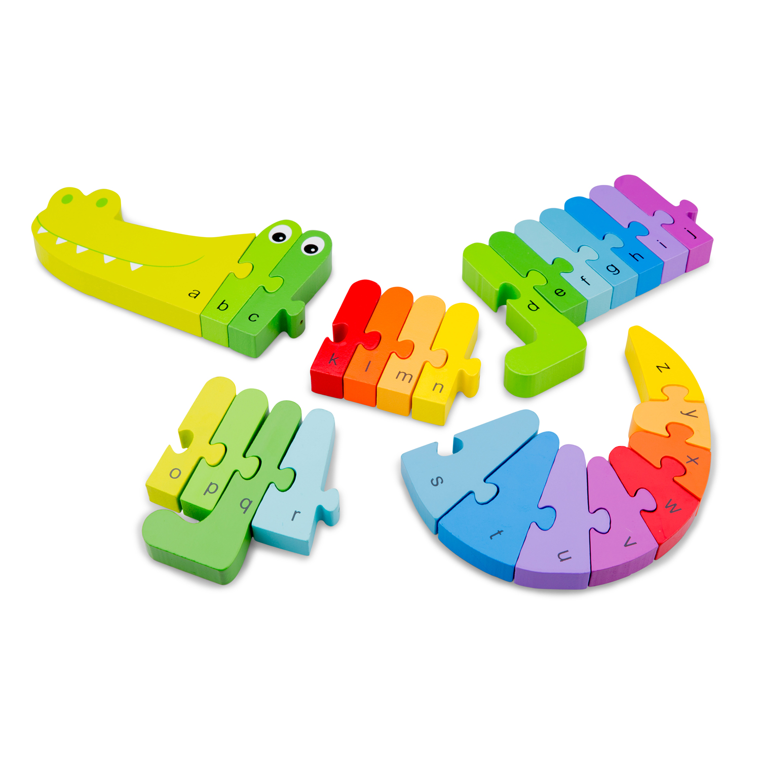 Alphabet Puzzle Krokodil Holzspielzeug Kinderspielzeug aus Holz