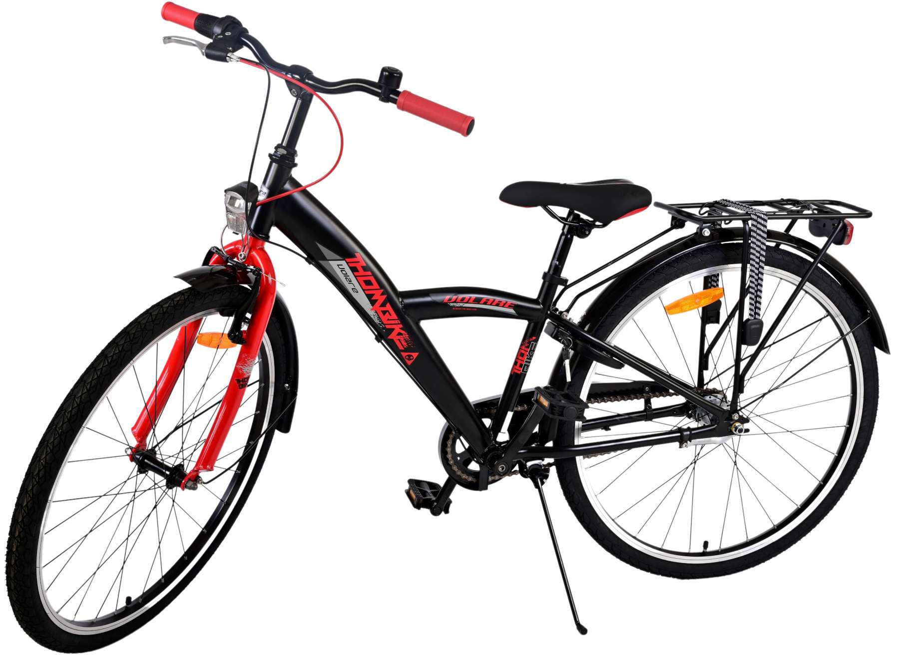 Kinderfahrrad Thombike für Jungen 26 Zoll Kinderrad in Schwarz Rot