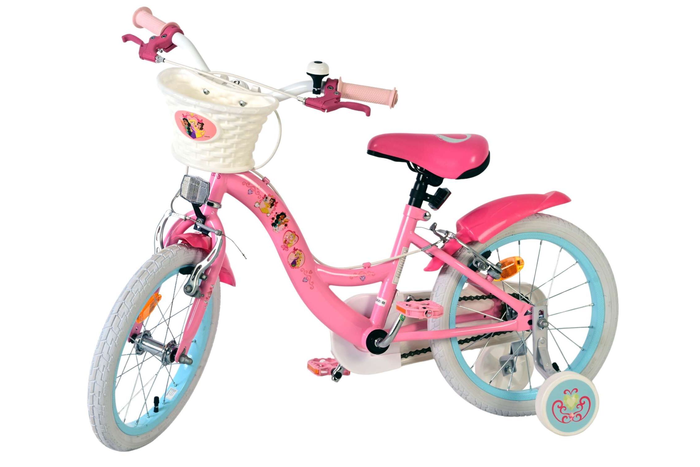Volare Kinderfahrrad Magic Royals für Mädchen 16 Zoll Kinderrad in Rosa, Zwei Handbremsen Volare Kinderfahrrad Magic Royals für Mädchen 16 Zoll Kinderrad in Rosa, Zwei Handbremsen